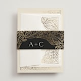 "Royalty" - Wedding Invitations in Cream by Jen Owens - Assembled with Belly Band