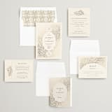"Royalty" - Wedding Invitations in Cream by Jen Owens - Invitation Suite