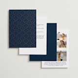 "Opulent Border" - Wedding Invitations in Dark Navy by Hooray Creative - Back of Card Options