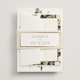 "Country Garden" - Wedding Invitations in Verdant by Susan Moyal - Assembled with Belly Band