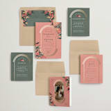 "Birds of Paradise" - Wedding Invitations in Coral by Julie Hebert - Invitation Suite