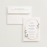"Floral Enlace" - Wedding Invitations in Blanc by Pati Cascino - Invitation with Envelope