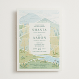 "Mountaintop" - Wedding Invitations in Evergreen by Paper Sun Studio - Front