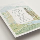 "Mountaintop" - Wedding Invitations in Evergreen by Paper Sun Studio - Detail
