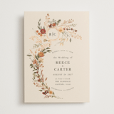 "Monogrammed Floral" - Wedding Invitations in Harvest by Susan Moyal - Front