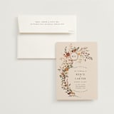 "Monogrammed Floral" - Wedding Invitations in Harvest by Susan Moyal - Invitation with Envelope