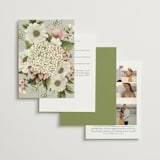 "Floral Tribute" - Wedding Invitations in Moss by Chris Griffith - Back of Card Options
