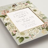 "Floral Tribute" - Wedding Invitations in Moss by Chris Griffith - Detail