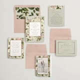"Floral Tribute" - Wedding Invitations in Moss by Chris Griffith - Invitation Suite