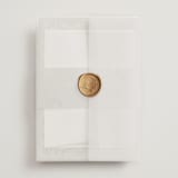 "Riviera" - Wedding Invitations in Willow by Leia Matt - Assembled with Vellum Wrap and Wax Seal
