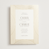 "Moderne" - Wedding Invitations in Alabaster by Pixel and Hank - Front