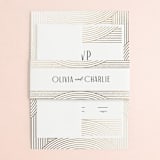 "Moderne" - Wedding Invitations in Snow by Pixel and Hank - Assembled with Belly Band