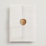 "Moderne" - Wedding Invitations in Alabaster by Pixel and Hank - Assembled with Vellum Wrap and Wax Seal