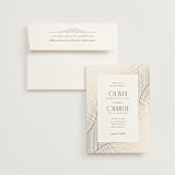 "Moderne" - Wedding Invitations in Snow by Pixel and Hank - Invitation with Envelope