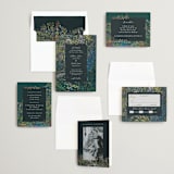 "By the Creek" - Wedding Invitations in Emerald by Becky Nimoy - Invitation Suite