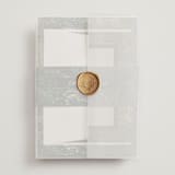 "By the Creek" - Wedding Invitations in Emerald by Becky Nimoy - Assembled with Vellum Wrap and Wax Seal
