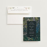 "By the Creek" - Wedding Invitations in Emerald by Becky Nimoy - Invitation with Envelope
