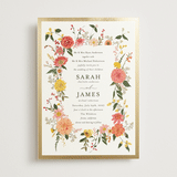 "Enchanting" - Wedding Invitations in Burgundy by Susan Moyal - Front