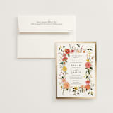 "Enchanting" - Wedding Invitations in Burgundy by Susan Moyal - Invitation with Envelope
