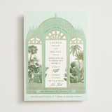 "The Greenhouse" - Wedding Invitations in Mint by Elly - Front