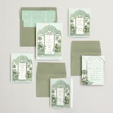 "The Greenhouse" - Wedding Invitations in Mint by Elly - Invitation Suite