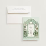 "The Greenhouse" - Wedding Invitations in Mint by Elly - Invitation with Envelope