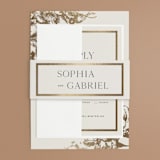 "mon amour" - Wedding Invitations in Hope Floats by Design Lotus - Assembled with Belly Band