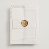 "mon amour" - Wedding Invitations in Hope Floats by Design Lotus - Assembled with Vellum Wrap and Wax Seal