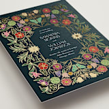 "Gilded Tapestry" - Wedding Invitations in Midnight Garden by Simona Camp - Detail