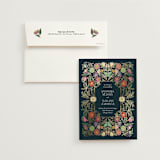 "Gilded Tapestry" - Wedding Invitations in Midnight Garden by Simona Camp - Invitation with Envelope