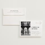 "Golden Stamp" - Wedding Invitations in Snow by FRANI - Invitation with Envelope