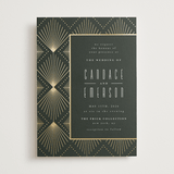"Deco pattern" - Wedding Invitations in Onyx by Ana de Sousa - Front
