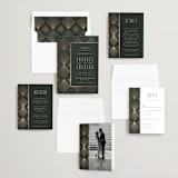 "Deco pattern" - Wedding Invitations in Onyx by Ana de Sousa - Invitation Suite