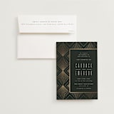 "Deco pattern" - Wedding Invitations in Onyx by Ana de Sousa - Invitation with Envelope