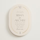 "Misha" - Wedding Invitations in Latte by Kristie Kern - Front
