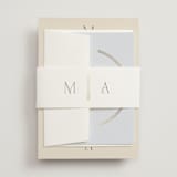 "Misha" - Wedding Invitations in Latte by Kristie Kern - Assembled with Belly Band