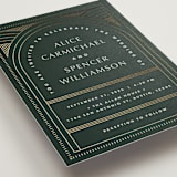 "deco arch" - Wedding Invitations in Fir by Kindred Fields - Detail