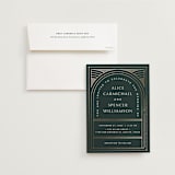 "deco arch" - Wedding Invitations in Fir by Kindred Fields - Invitation with Envelope