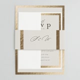 "Surround" - Wedding Invitations in Sand by Nicole Walsh - Assembled with Belly Band