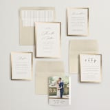 "Surround" - Wedding Invitations in Sand by Nicole Walsh - Invitation Suite