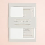 "Illusion" - Wedding Invitations in Sand by Jackie Mangiolino - Assembled with Belly Band
