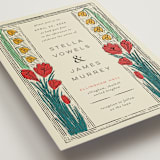 "Deco Spring Florals" - Wedding Invitations in Birch by Shiny Penny Studio - Detail
