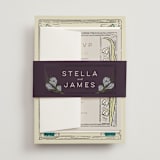 "Deco Spring Florals" - Wedding Invitations in Birch by Shiny Penny Studio - Assembled with Belly Band