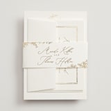 "Reflection" - Wedding Invitations in Porcelain by Leah Bisch - Assembled with Belly Band