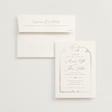 "Reflection" - Wedding Invitations in Porcelain by Leah Bisch - Invitation with Envelope