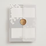 "Loire" - Wedding Invitations in Deep Sea by Kristie Kern - Assembled with Vellum Wrap and Wax Seal