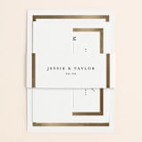 "Lasting love" - Wedding Invitations in Gold by Stacey Meacham - Assembled