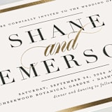 "Bold Classic" - Wedding Invitations in Golden by Jessica Williams - Close-Up