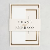 "Bold Classic" - Wedding Invitations in Golden by Jessica Williams - Assembled