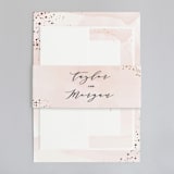 "Formal Watercolor" - Wedding Invitations in Bashful by Jennifer Postorino - Assembled